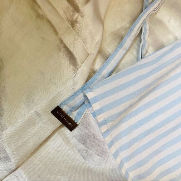 Michael Michael Kors Womens Blue And White Striped Off The Shoulder Top Size XL - Picture 12 of 12